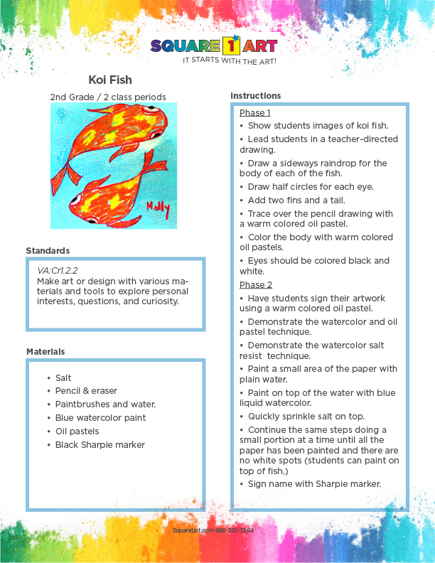 Square 1 Art - Lesson Plan - Koi Fish-1