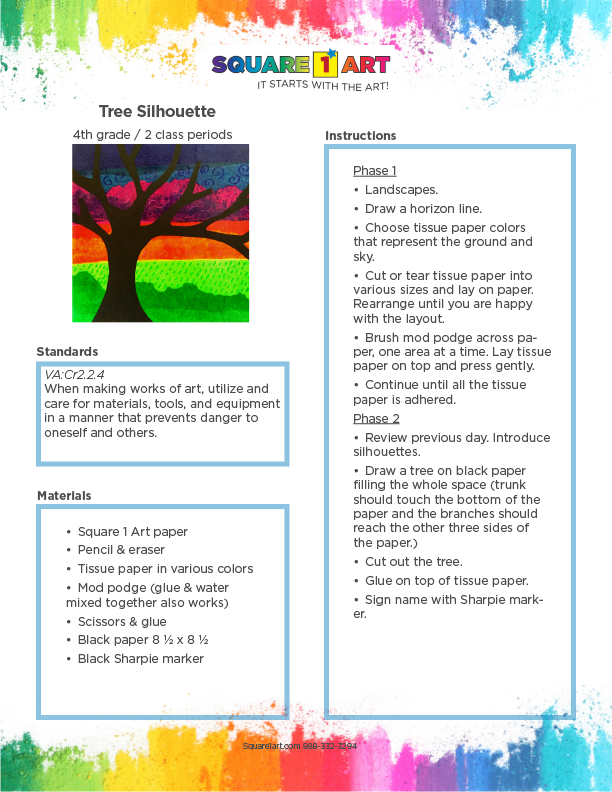 Square 1 Art - Lesson Plan - Tree Silhouette-1