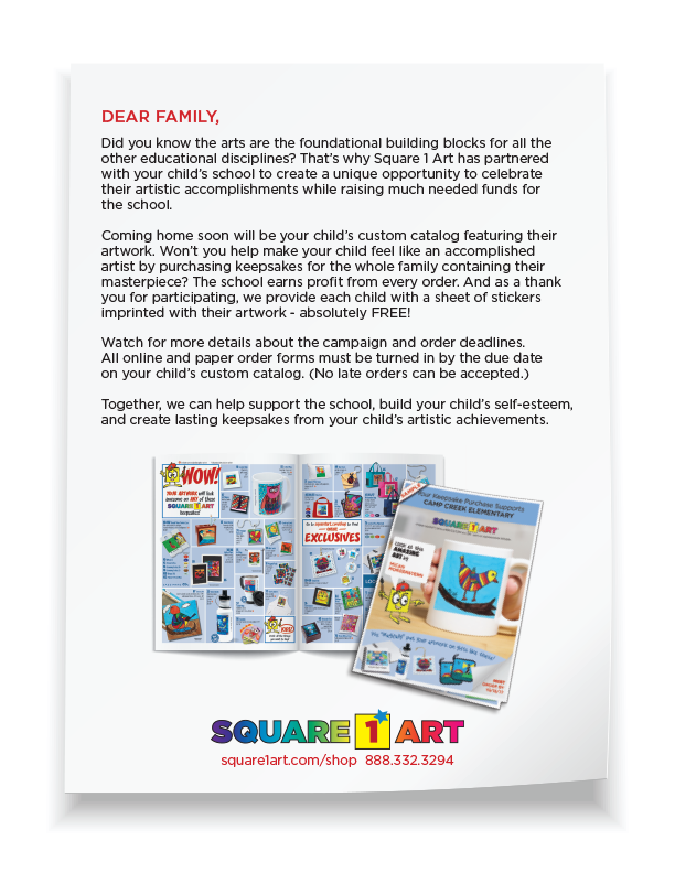 Square 1 Art - Letter to Parents